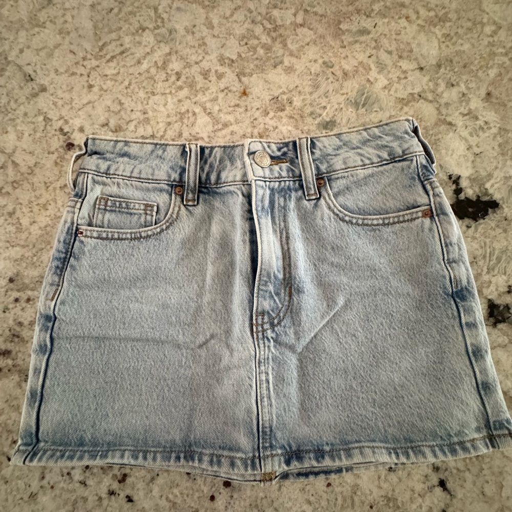PacSun Light Blue Denim Mini Skirt